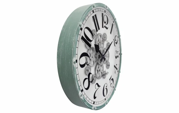 NeXtime Horloge Murale Henry Blanc/Turquoise, 50 Cm – Horloge Murale grand choix 4