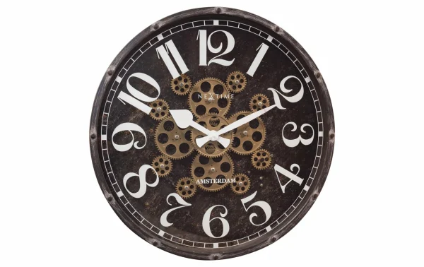 NeXtime Horloge Murale Henry Brun Fonce, 50 Cm – Horloge Murale mode 1