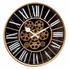 NeXtime Horloge Murale William Blanc / Marron, 50 Cm – Horloge Murale online boutique 13