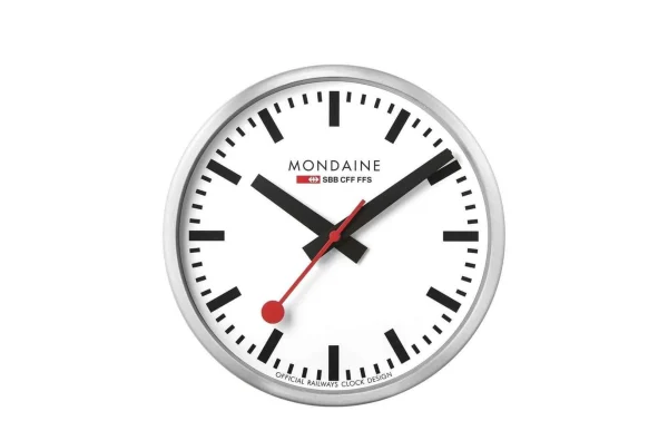 en vente Mondaine Horloge Murale Smart Stop2go Ø 25 Cm, Argenté/Blanc – Horloge Murale 1