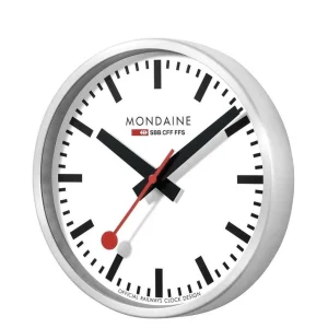 en vente Mondaine Horloge Murale Smart Stop2go Ø 25 Cm, Argenté/Blanc – Horloge Murale 7