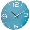 magasin en ligne TFA Dostmann Horloge Murale Contour Bleu Mer/blanc, Ø 35 Cm – Horloge Murale 13