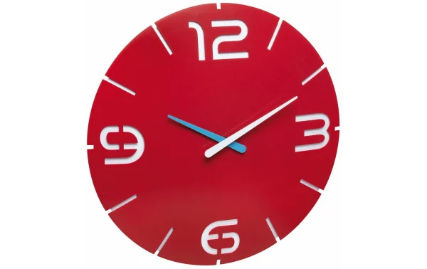 TFA Dostmann Horloge Murale Contour Rouge/blanc, Ø 35 Cm – Horloge Murale grand choix 1