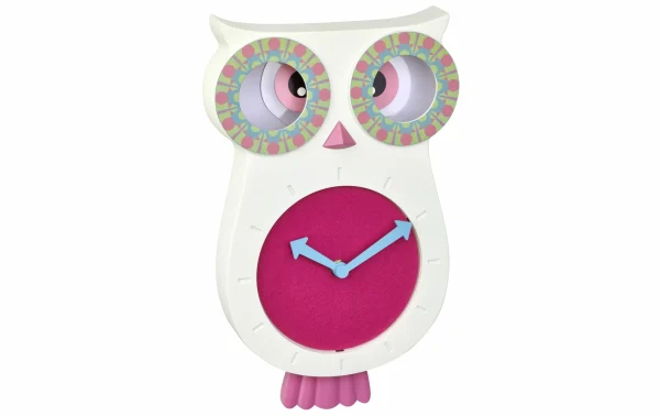 TFA Dostmann Pendule Pour Enfants Lucy 33,2 X 20,7 Cm, Rose/Blanc – Horloge Murale beauté 1