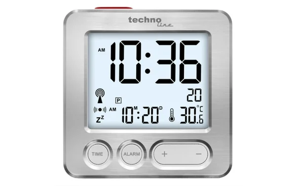 Technoline Réveil Radio-piloté WT 265 Argent – Réveils Couleurs variées 1