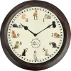 en vente Esschert Design Horloge De Jardin Avec Des Bruits De Chat ø 30 Cm, Multicolore – Horloge Murale 7