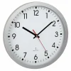 en ligne TFA Dostmann Horloge Murale Radio Analogique, Ø 30 Cm, Argent – Horloge Murale 10