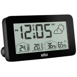 Braun BC13-DCF Noir – Station Météo, Thermomètre, Hygromètre – Stations Météo Promotio de vente 7