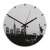 mode Trenddeko Horloge Murale Skyline New York Ø 28 Cm, Argent, Noir – Horloge Murale 5