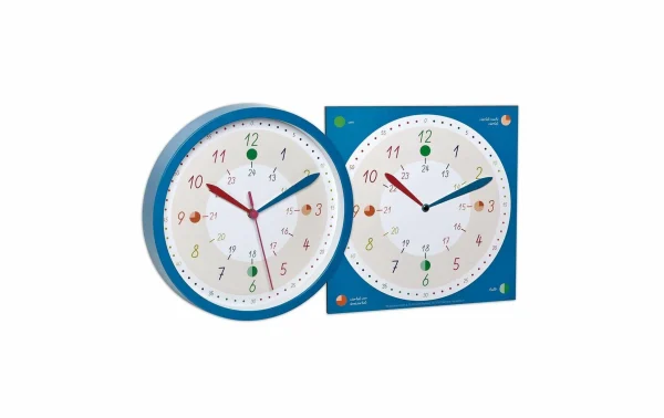 TFA Dostmann Horloge Murale Tick & Tack Avec Horloge éducative Bleu – Horloge Murale magasin pas cher 1