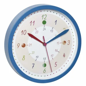 TFA Dostmann Horloge Murale Tick & Tack Avec Horloge éducative Bleu – Horloge Murale magasin pas cher 7