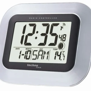 Technoline Horloge Murale Radio WS8005 Argenté – Horloge Murale De super promotions disponibles 6