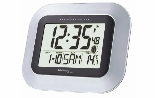 Technoline Horloge Murale Radio WS8005 Argenté – Horloge Murale De super promotions disponibles 3